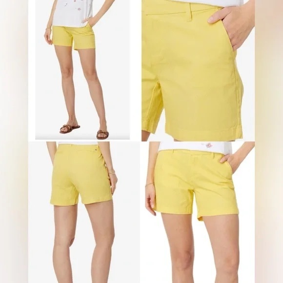 Tommy Hilfiger Yellow Hollywood Bermuda Shorts SZ 10 - Picture 1 of 14